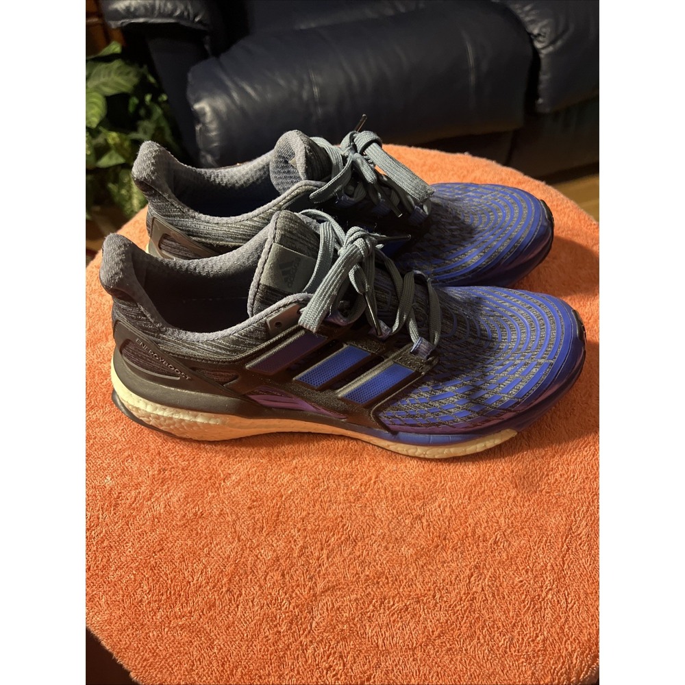 Adidas Energy Boost Black Blue Men's Size 9.5 Athletic Running Sneaker Trainer